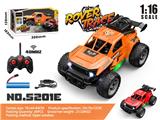 OBL10207669 - 1比16五通喷雾遥控车带灯光（包电）               红色/橙色