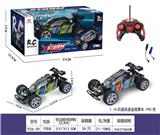 OBL10208955 - 1:18包电四通高速遥控赛车/PVC壳（两色混装）
