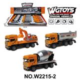 OBL10211555 - 1:64合金回力小工程车欧式车头