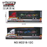 OBL10211592 - 美式合金拖栏白色色混装带3只城市小车两款混装