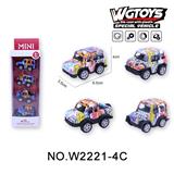 OBL10211604 - 合金Q版回力越野四款混4只/条盒