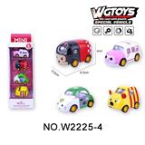 OBL10211612 - 合金Q版回力卡通四款混4只/条盒