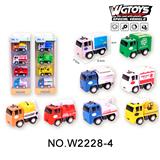 OBL10211615 - 合金Q版回力工程八款混4只/条盒