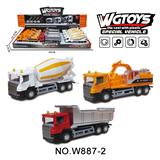 OBL10211664 - 合金回力工程车 (展示盒12只)