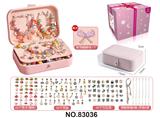 OBL10221385 - A款三层长方盒 糖果色+樱粉色潘多拉手链（132件套女孩女孩饰品套装过家家玩具