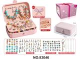 OBL10221395 - A款三层长方盒 糖果色+湛蓝色+戒指（132件套）女孩饰品套装过家家玩具
