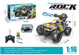 OBL10221833 - 1:16五通涂鸦越野打水弹遥控车带灯光包电