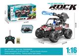 OBL10221834 - 1:16五通涂鸦皮卡越野打水弹遥控车带灯光不包电