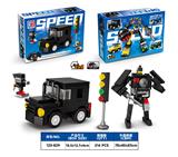 OBL10223599 - 益智城市积木回力变形奔驰大G金刚带录像机&交通灯套装（91PCS）