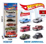 OBL10223957 - 1:64合金车(赛车,老爷车,跑车)6只盒装