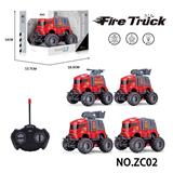 OBL10224313 - 四通带灯光可活动配件消防车  （27Mhz不包电）