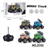 OBL10224315 - 四通带灯光可活动配件军事车  （27Mhz不包电）