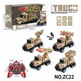 OBL10224324 - 带灯光音乐军事拆装遥控车  （2.4G不包电）