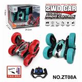 OBL10224395 - 2.4G包电
双面六轮扭臂特技车（带灯光音乐）