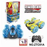 OBL10224414 - 灯光音乐双面侧行特技车
（2.4G包电）