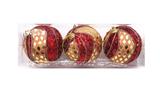 OBL10225805 - 7.5CM圣诞红球加绳3PCS
