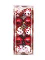 OBL10225815 - 4.5CM圣诞吊球红白混装20PCS