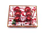 OBL10225822 - 4.5CM圣诞红球混丝带白球20PCS