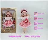 OBL10228264 - 12寸3D仿真眼15关节实身英文音乐灯光芭比娃娃