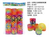 OBL10228383 - 台湾色几何图案彩虹圈