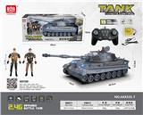 OBL10231647 - 2.4G德国虎王履带式15通红外对战仿真遥控坦克 带灯光、声音、包电