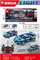 OBL10233084 - 七彩喷镀灯光遥控车 七彩绿/七彩蓝/七彩橙3色混装 1:20（包）车身3.7V充电锂电池、USB线、遥控器（2AA不包）4通