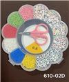 OBL10233585 - 新款花盒12格混字母+细珠串
珠盒（带剪刀+线盒）