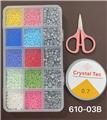 OBL10233589 - 新款15格细珠+字母珠串珠盒
（带剪刀+线盒）