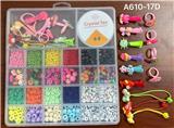 OBL10233723 - 新款阿文26格2大格串珠盒      （带细珠+软片+陶片+发夹+戒指+橡皮筋+线盒+剪刀+夹子）