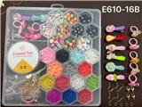 OBL10233949 - 新款俄文26格蜂窝串珠盒      （带发夹+戒指+龙虾扣+耳环+陶片+细珠+软片线盒+剪刀+夹子）