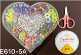OBL10233969 - 新款俄文9格爱心桃串珠盒  （带线盒+剪刀）