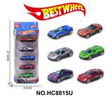 OBL10234294 - 1:64合金车(赛车,跑车)5只盒装