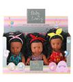 OBL10237605 - 新款精美12寸搪胶黑肤女孩带英文IC3款混装6PCS