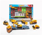 OBL10238036 - 合金1:64滑行工程车配拖车套装3款混装