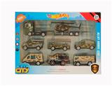 OBL10238041 - 合金1:64滑行军事车配拖头车8只装