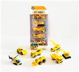 OBL10238052 - 合金滑行工程车/飞机5只套装 7款随机混装 1比64