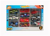 OBL10238078 - 1:69一复仇者联盟合金城市英雄滑行车10只套装