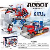OBL10240328 - 560+PCS 新版拼装变形机器人之擎天战神 可两变（彩盒采用精美UV工艺）