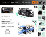 OBL10244768 - 英文1:32压铸锌合金灯光音效大众T1车模