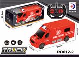 OBL10245468 - 闪灯 声音 遥控消防车 前进 后退 左转 右转 停止,带声