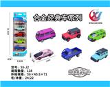 OBL10247843 - 5只条装1:64 合金滑行经典车彩色系列（6款混装）