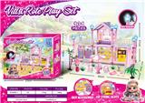 OBL10249037 - 夜光DIY公主过家家大别墅玩具套装（DIY拼装女孩梦想屋豪宅）131PCS