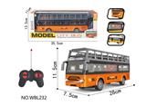 OBL10251479 - 四通遥控双层巴士带前灯，椅座带灯功能：前进，后退，左转，右转 车身3AA，遥控器2AA（全不包含）
