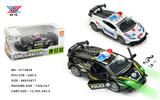OBL10253044 - 1:32 合金警车 兰博基尼大牛 灯光音乐 回力（1只装）