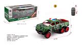 OBL10255194 - 1：16六轮奔驰皮卡二通军事带灯光遥控警车不包电（车身4粒5号，遥控器2粒5号）