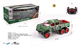 OBL10255249 - 1:16六轮奔驰皮卡四通遥控带灯光军事仿真车包电（车身包3.7V锂电+USB线，遥控器2粒5号不包）