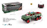 OBL10255251 - 1:16六轮奔驰皮卡四通遥控带灯光军事警车包电（车身包3.7V锂电+USB线，遥控器2粒5号不包）
