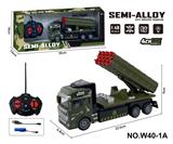 OBL10260822 - 四通遥控合金拖头车(军事火箭炮)