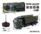 OBL10260826 - 四通遥控合金拖头车(军事运输)