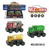 OBL10264444 - 合金城市越野双惯性车 (油罐车+环卫车+拯救车+垃圾桶)